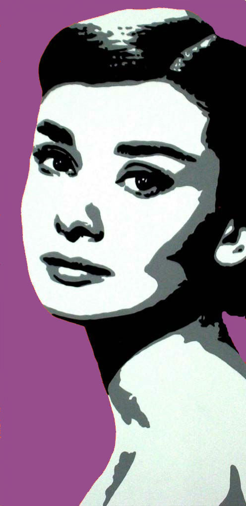 quadro pop art audrey hepburn