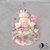 Cake topper Unicorno con pioggia di cuori e dolcetti HAPPY PARTY compleanno bimba 