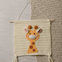 Decorazione da parete per cameretta bimbi fatta a mano all'uncinetto, Quadretto per stanzetta con giraffa